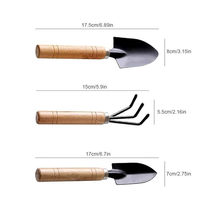 Mahi Supermart Gardening Tool Set - 3 Pcs (Big Shovel, Cultivator, Weeder) | Gardening Tools Kit for Home Gardening | Terrace Gardening Accessories | Necessary Farming Tiller, Spade, Trowel