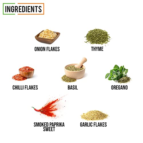 Image of Chef Urbano Pizza Seasoning Spice Mix 30g | Italian Pizza / Pasta Oregano | Imported Herb Sprinkler | All Natural Premium Spices | All Purpose Seasoning | Glass Bottle | Vegetarian