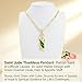 Saint Jude Thaddeus Necklace Diamond 14K Gold Plated Saint Jude Thaddeus Necklace Saint Jude Medal Daily Accessory Choice