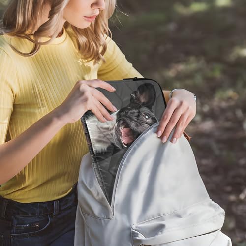 Funda para portátil 13-14 pulgadas con diseño de perro blanco y negro impermeable miniatura 6