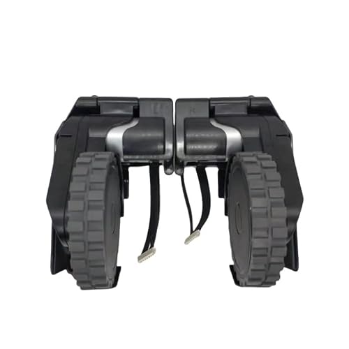 Genterun R+L Black Traveling Wheel Replacment,Compatible For Viomi, S9 / S9 Vu/Alpha 1A / 1C / Pro 2 Robot Vacuum Cleaner Accesories，Suitable For Various Surfaces(R+L Black)
