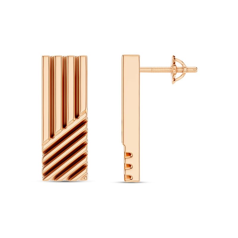 Image of KISNA 9KT / 14KT / 18KT Yellow Gold Millie Linear Earring For Women