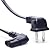 6 Foot TV AC Replacement Power Cord for Samsung PN 3903-000853 3903-000599 90° Angled 2 Prong Figure 8
