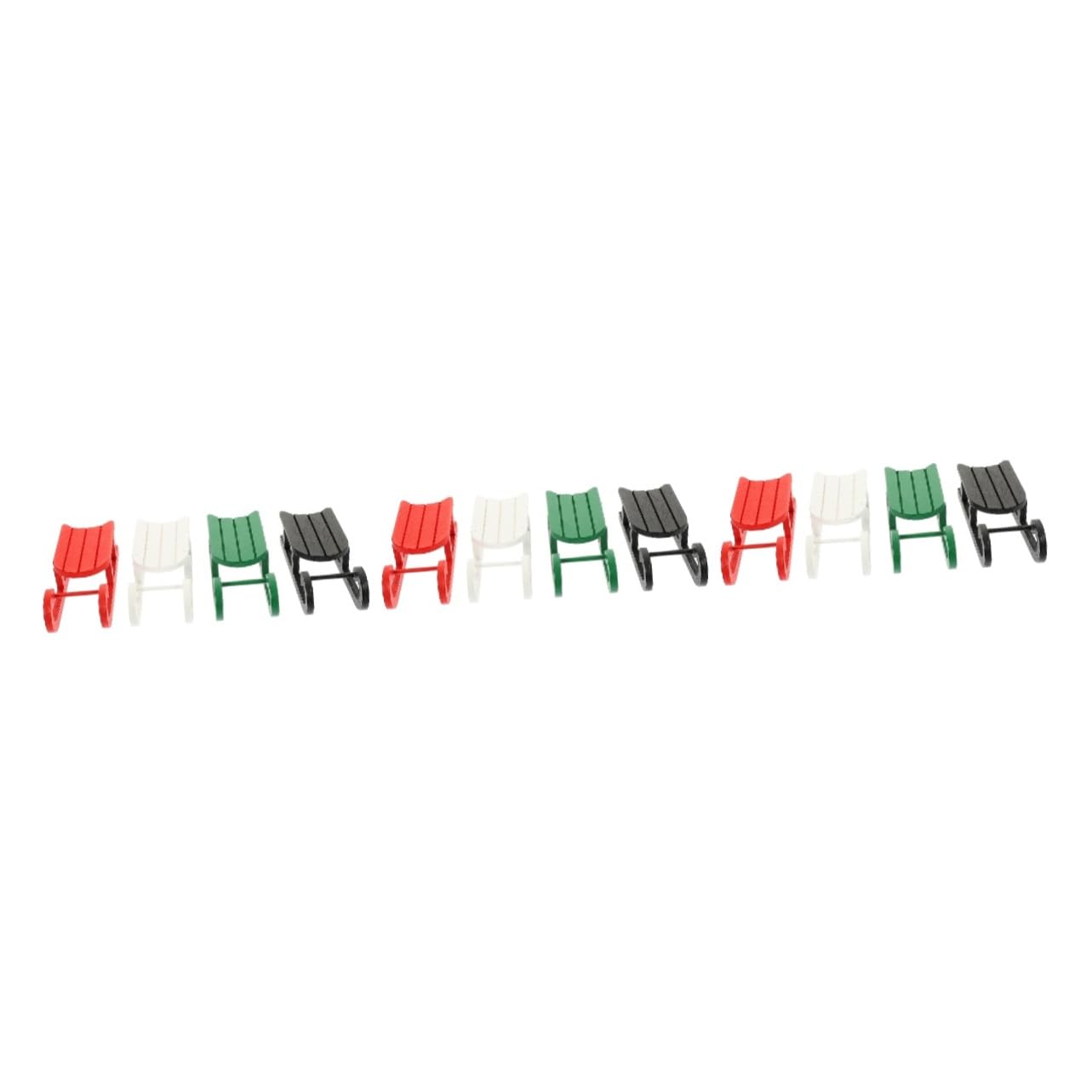 PRETYZOOM 12 STK Schlittenanhänger Aus Holz Weihnachtsdekoration Weihnachtliches Herzstück Weihnachtsschlitten Santa Schlitten Staute Mini-Schlitten-Ornament Miniatur-Schlitten Hölzern