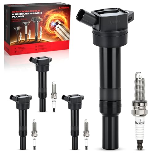 UF651 Ignition Coils & Spark Plugs Set For Hyundai Elantra Tucson Kia Soul
