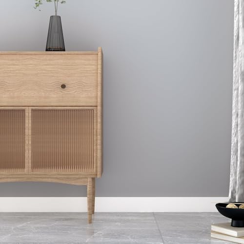 Decotalk Tapetenbordüre Selbstklebend Weiß Wasserdicht 7.6X1500cm Bordüre Selbstklebend PVC Dekorative Bordüre Tape Spiegel Rahmen Trim Reparatur Klebeband Tapetenbordüre für Badezimmer Küche Wand