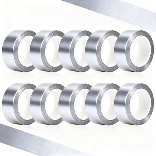 BetterJonny Lot de 10 Rouleaux de Ruban Adhésif Washi en Feuille Dorée, Ruban de Masquage Adhésif Décoratif en Feuille de Papier Washi - 15 mm x 5 m -...