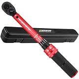 ATsafepro Petite Clé Dynamométrique À Clic 1/4' 3-25 Nm, Double Sens Rotation 72 Dents, Outil Réparation Vélo Et Moto