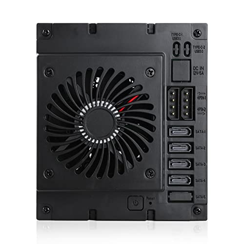 Rackchoice Internal Hard Drive Enclosure 5X2.5”/3.5” Sata/Sas Hard Drive Backplane 6 Gbps Hdd Hotswap In 3Xexternal 5.25" Bay #TOP4