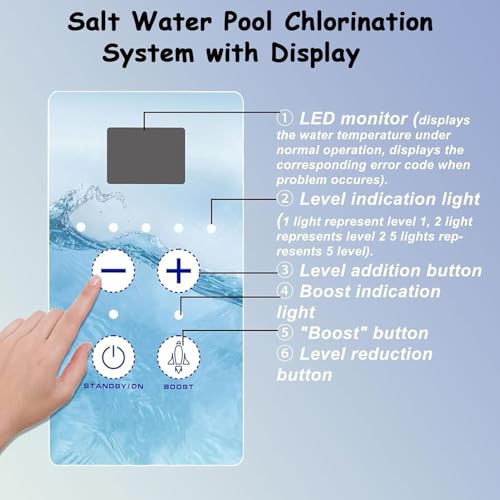 Hydravex Salt Chlorinator System, Salt Water Chlorinator Cell, Chlorine Generator, Electrolyzer For Swimming Pools, 8G/H - 4