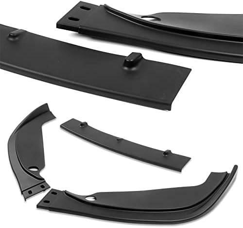 3PCS Front Bumper Lip Kit fit for compatible with 2001-2006 BMW E46 M3, H-Style Splitter Trim Protection Spoiler, Air-Dam-Chin-Diffuser (Unpainted Matt Black)