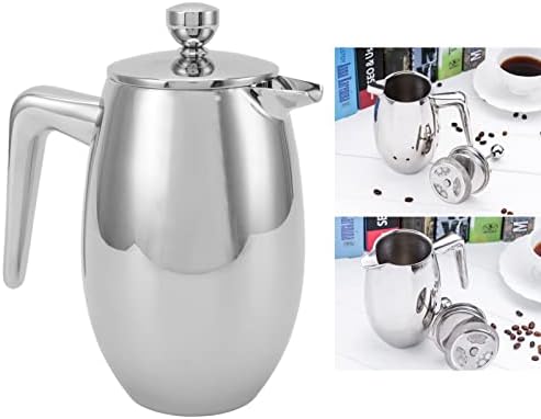 Ycauty Stainless Steel French Press, U-Shape Double Layer Teapot for Home, Stainless Steel French Press Coffee Maker for Coffee Lovers (350ml) - 2