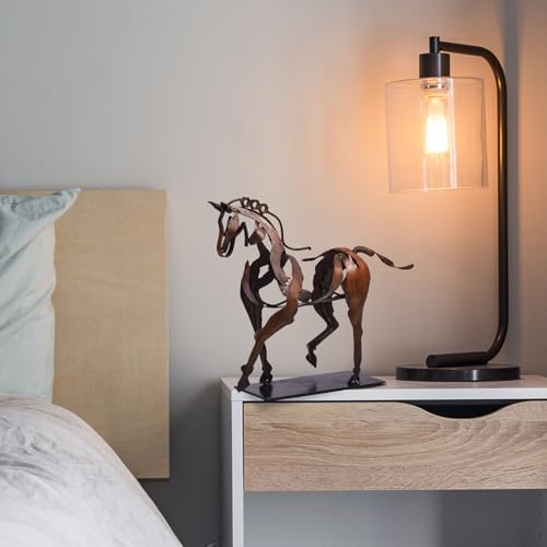 Handmade Horse Statue - Unique Rustic Decor for Office & Home - Hand-Painted Metal Sculpture - Perfect Handicraft Gift for Horse Lovers (Brown) - Image 6