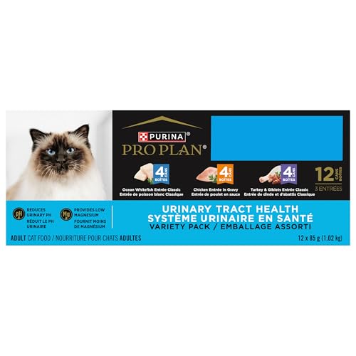 Pro Plan Wet Cat Food, Urinary Tract Health, Variety Pack 85g can (12 pack) (Packaging May Vary), Brown image 1