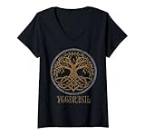 Photo Gallery donna yggdrasil norse mitologia nordica vichingo pagano albero della vita maglietta con collo a v Photo Gallery donna yggdrasil norse mitologia nordica vichingo pagano albero della vita maglietta con collo a v