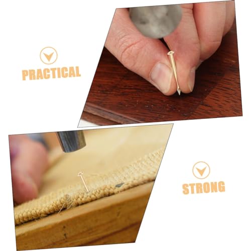Holibanna 200Pcs Clavos de Cobre para Muebles Metálicos Confiables para Proyectos de Bricolaje, Colgado de Fotos y Carpintería para Hogar, Oficina y Manualidades miniatura 3