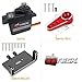 GOTECK RC Servo Mounts Servo Kit - 2.2KG Metal Gear Digital Servo with Servo Mount, Servo Horn and Steering Link Set Upgrade Parts for 1/24 Axial SCX24 RC Crawler Cars (Combo Pack 3)