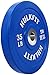HulkFit Color Coded Olympic 2-Inch Rubber Bumper Plate with Steel Hub for Strength Training, Weightlifting and Crossfit, Single (35 Pounds), Blue