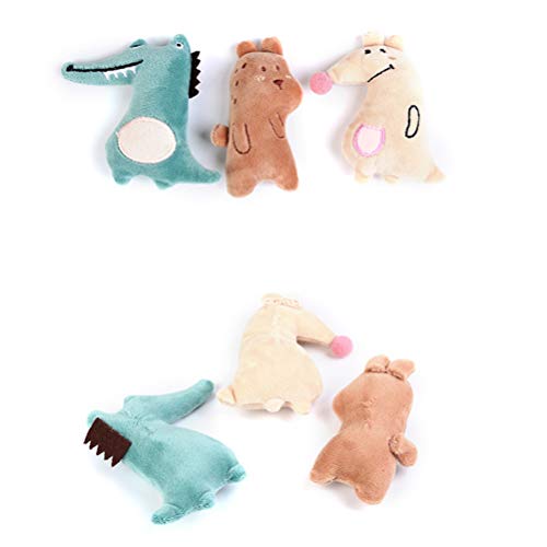 STOBOK 3 peças de brinquedo de erva de gato para mastigar de gato brinquedo de pelúcia de desenho an