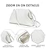 KingTo Clutch Purses for Women, Soft Cloud Bag Fashion Dumpling with Ruched Pouch Handbag for Crossbody Shoulder (white)