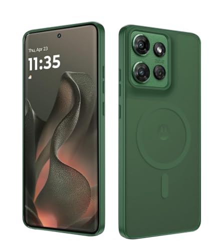 FATUOQIA for Motorola Moto Edge 2025 Case,Magnetic Moto Edge 2025 Phone Case [Compatible with MagSafe], Translucent Matte Shockproof Cover for Motorola Edge 2025 5G-Green