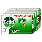 Dettol Original Germ Protection Bathing Soap Bar (625gm) | Kills 99.99% germs, 125gm , Pack of 5
