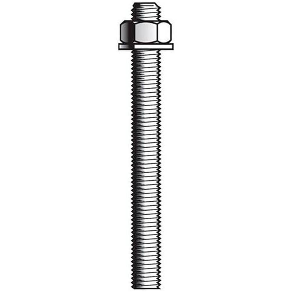 Gewindestangen aus Edelstahl A4, mit Mutter und Unterlegscheibe Stm – M12 x 160 mm, 10 Stück D-Work