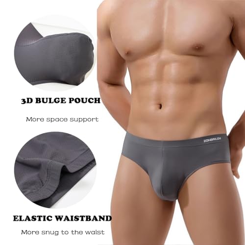 ZONBAILON Sexy Bulge Enhancing Pouch Brief Underwear for Men – 1 or 2 or 4 Pack Micro Mesh Briefs2