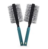 Spornette Double Stranded XL Round Brush, Nylon Bristles - Round Brush for Straightening, Anti-Frizz, Detangling, Volumizing - Styling for Wavy & Curly, Medium & Long Hair Lengths (2.75 Inches, 2pk)