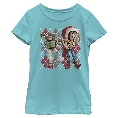 T-shirt Toy Story bleu Tahiti au portrait festif de Woody et Buzz