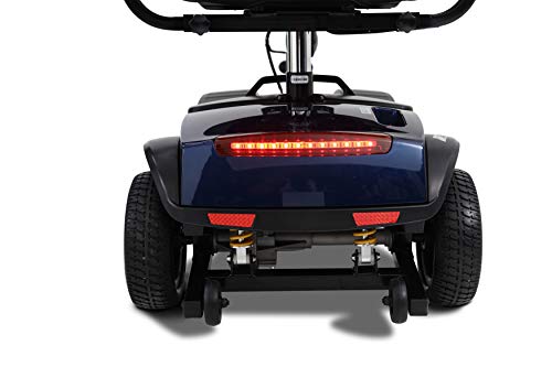 4 Wheel Mobility Scooter, Rockjame Electric Powered Wheelchair Device, Compact Heavy Duty Mobile for Travel, Adults, Elderly(Blue) - Thumbnail 7
