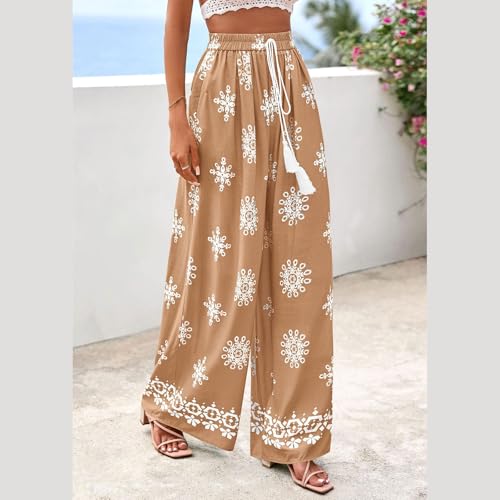 Pantalon élastique fluide à jambes larges pour un confort total