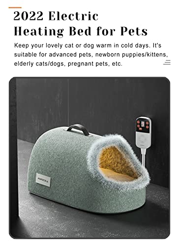 Cama calefactable para gatos y mascotas, 9 niveles ajustables miniatura 3
