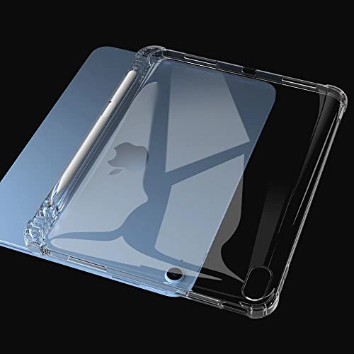 iPad 10.9 第10世代 2022 ケース 鉛筆ホルダー Pencil 収納可能 Cavor iPad 10 ケース Case 軽量 薄型 超薄型のシリコンでカバーし、iPad 第10世代 カバー 軽量で薄型 防水保护 全面保護汚れに耐え ワイヤレス充電対応 カバー 10.9 インチiPad 10(2022) -(透明)