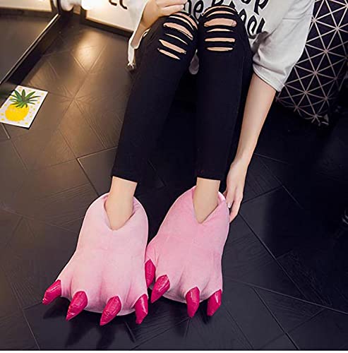 YUNZLAN Unisex Animal Paw Slipper for Men, Women, Boys, Girls, Winter Plush Home Slippers with Non-Slip Sole, Cosplay2