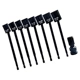 8 Generische Drehgelenk-Stecknüsse Adapter Hocheffizientes Werkzeugzubehör für Solaranlagenmontage und mechanische Reparaturen, stabiles Photovoltaik-Wartungsset