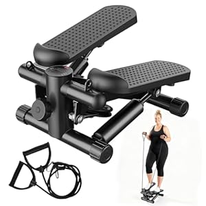AidolyMini Stepper Machine for Indoor Fitness, Portable Home Gym Stepper for Full Body Workout, 300LBS Capacity