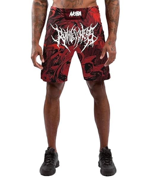 AKIBA Combat/MMA Sublimation Printing Shorts for Training & Kickboxing: Fighting Shorts for Martial Arts, Cage Fight, Muay Thai, BJJ, Boxing, and Grapplin-picture-25