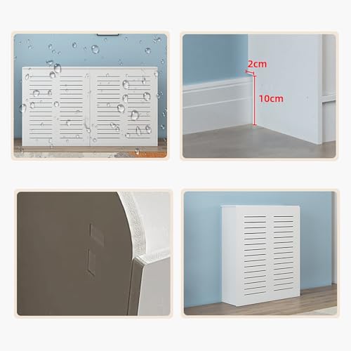 Cubierta de radiador moderna y estante protector de madera para calor eficiente 2
