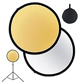 Photography Reflector, Light Reflector with Storage Bag, Multi-Coat Protection Light Plate for Outdoor Photography, Collapsible Circular Light Disc Board Panel, Camera Lighting Reflector Diffuser