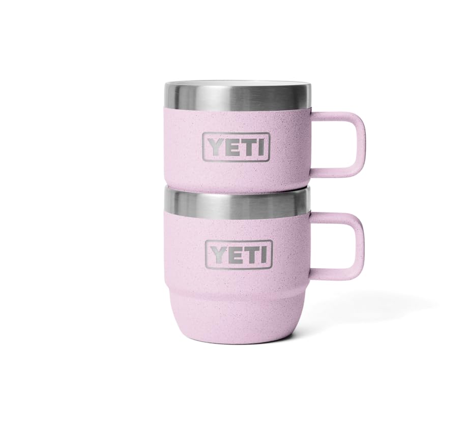 YETI Rambler Espresso Mug, Vacuum Insulated Stainless Steel Stackable Mug, Cherry Blossom, 2 Pack 6 oz (177 ml) - Image 3