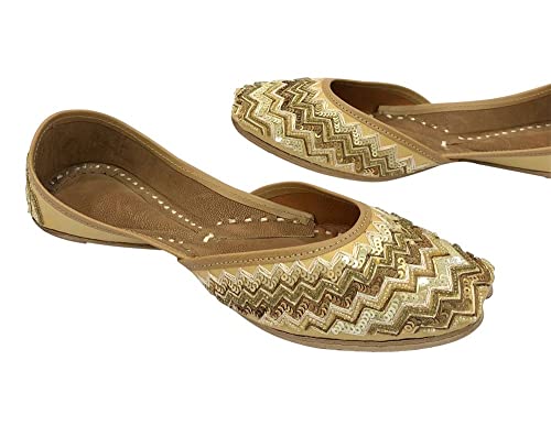 Juttis for Women's Wedding Bridal Shoes Ethnic Traditional Indian Flat Punjabi Jutti3