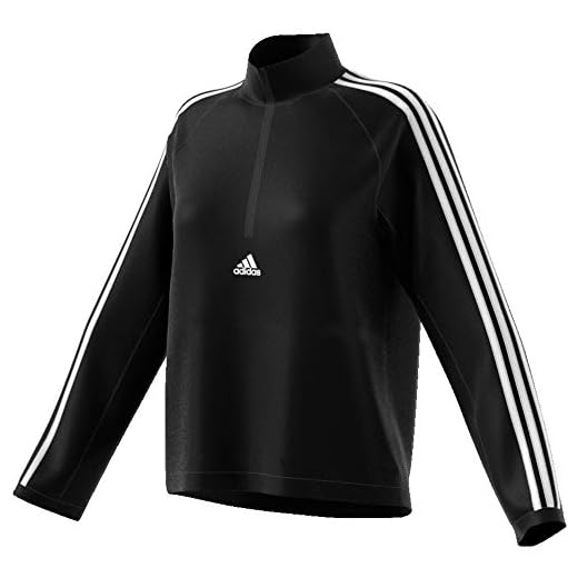 Adidas dam Wvn 3s 1/2 dragkedja tröja Negro/Blanco XXS