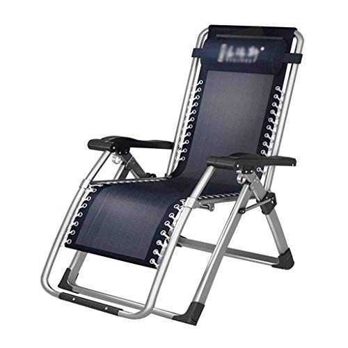 Chaise inclinable pliante zéro gravité en textilène avec structure réglable