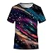 Galaxy Tops Ropa Camiseta Casual Niños Adolescentes Estampado Niñas Niños Niños Niños Tops Saco De Boxeo Hombre (Black, 5-6 Years)