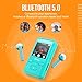 Clip MP3 Player with Bluetooth 5.0, Portable Music Player with Earphones, Built-in 32GB Memory, Voice Recording, FM Radio, Pedometer, Mini Ultra-Light MP3, Great for Sports, Support up to 128GB