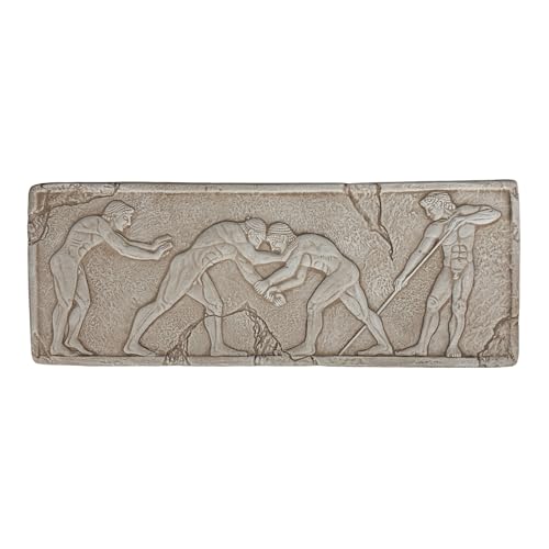 Ancient Greek Wrestling Olympics Greek Sculpture Statue Relief Wall Decor