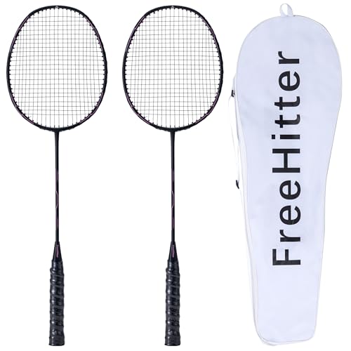 FreeHitter Badminton Racket Set with Bag for 2-4 Players