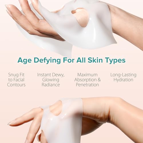 Image of Ebanel Bio Collagen Face Mask, Hydrating Overnight Korean Face Sheet Masks