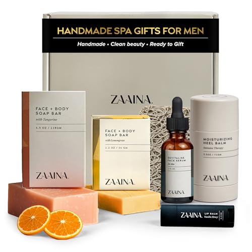 ZAAINA Men’s Self Care Kit – Luxury Spa Gift Set for Men with Fac...
